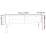 Headboard with LED in taupe gray fabric 163x16x78/88 cm by , Headboards and footboards - Ref: Foro24-3123680, Price: 78,46 €,...
