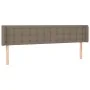 Headboard with LED in taupe gray fabric 203x16x78/88 cm by , Headboards and footboards - Ref: Foro24-3123696, Price: 89,95 €,...