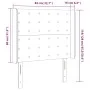Kopfteil aus schwarzem Stoff mit LED 83x16x118/128 cm von , Kopf- und Fußteile - Ref: Foro24-3124458, Preis: 96,57 €, Rabatt: %