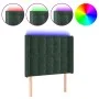 Dark green velvet LED headboard 93x16x118/128 cm by , Headboards and footboards - Ref: Foro24-3124521, Price: 91,19 €, Discou...