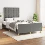 Bed frame with headboard in dark gray fabric 120x200 cm by , Beds and slatted bases - Ref: Foro24-3125366, Price: 161,54 €, D...