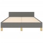 Estructura de cama con cabecero de tela gris oscuro 120x200 cm de , Camas y somieres - Ref: Foro24-3125366, Precio: 163,54 €,...