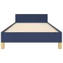 Bed frame with blue fabric headboard 80x200 cm by , Beds and slatted bases - Ref: Foro24-3125339, Price: 155,05 €, Discount: %