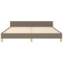 Bed frame with headboard in taupe gray fabric 160x200 cm by , Beds and slatted bases - Ref: Foro24-3125393, Price: 240,89 €, ...