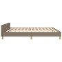 Bed frame with headboard in taupe gray fabric 160x200 cm by , Beds and slatted bases - Ref: Foro24-3125393, Price: 240,89 €, ...