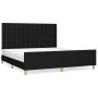 Bed frame with black fabric headboard 160x200 cm by , Beds and slatted bases - Ref: Foro24-3125391, Price: 260,31 €, Discount: %
