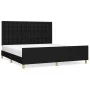Bed frame with black fabric headboard 160x200 cm by , Beds and slatted bases - Ref: Foro24-3125391, Price: 241,06 €, Discount: %