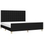 Bed frame with black fabric headboard 160x200 cm by , Beds and slatted bases - Ref: Foro24-3125391, Price: 260,31 €, Discount: %