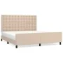 Cappuccino synthetic leather headboard bed frame 180x200cm by , Beds and slatted bases - Ref: Foro24-3125590, Price: 287,67 €...