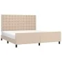 Cappuccino synthetic leather headboard bed frame 180x200cm by , Beds and slatted bases - Ref: Foro24-3125590, Price: 287,67 €...