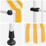 Toldo manual retráctil 100 cm naranja y blanco a rayas