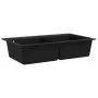 Built-in two-bowl black granite sink by vidaXL, Sinks - Ref: Foro24-141675, Price: 291,05 €, Discount: %