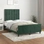 Estructura cama con cabecero terciopelo verde oscuro 120x200 cm de , Camas y somieres - Ref: Foro24-3125992, Precio: 176,93 €...