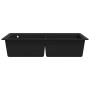 Einbauspüle aus schwarzem Granit mit zwei Becken von vidaXL, Sinkt - Ref: Foro24-141675, Preis: 286,50 €, Rabatt: %