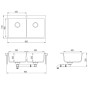 Built-in two-bowl black granite sink by vidaXL, Sinks - Ref: Foro24-141675, Price: 286,50 €, Discount: %