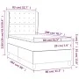 Box spring bed with dark gray fabric mattress 80x200 cm by , Beds and slatted bases - Ref: Foro24-3128238, Price: 363,64 €, D...