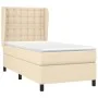 Box spring bed with cream fabric mattress 90x190 cm by , Beds and slatted bases - Ref: Foro24-3128250, Price: 353,04 €, Disco...