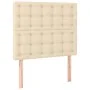 Box spring bed with cream fabric mattress 90x190 cm by , Beds and slatted bases - Ref: Foro24-3128250, Price: 353,04 €, Disco...