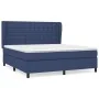 Box spring bed with blue fabric mattress 160x200 cm by , Beds and slatted bases - Ref: Foro24-3128299, Price: 566,82 €, Disco...