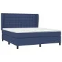 Box spring bed with blue fabric mattress 160x200 cm by , Beds and slatted bases - Ref: Foro24-3128299, Price: 566,82 €, Disco...