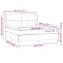 Cama box spring con colchón tela azul 160x200 cm de , Camas y somieres - Ref: Foro24-3128299, Precio: 574,99 €, Descuento: %