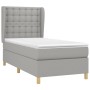 Box spring bed with light gray fabric mattress 80x200 cm by , Beds and slatted bases - Ref: Foro24-3128797, Price: 335,73 €, ...