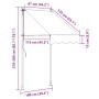 Toldo manual retráctil 100 cm naranja y blanco a rayas