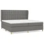 Box spring bed with dark gray fabric mattress 200x200 cm by , Beds and slatted bases - Ref: Foro24-3128870, Price: 649,93 €, ...