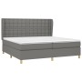 Box spring bed with dark gray fabric mattress 200x200 cm by , Beds and slatted bases - Ref: Foro24-3128870, Price: 661,01 €, ...