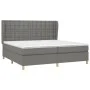 Box spring bed with dark gray fabric mattress 200x200 cm by , Beds and slatted bases - Ref: Foro24-3128870, Price: 649,93 €, ...