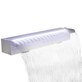 Rechteckiger LED-Wasserfallbrunnen für Edelstahlpool 60 cm von vidaXL, Brunnen und Wasserfälle - Ref: Foro24-41673, Preis: 12...