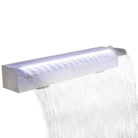 Rechteckiger LED-Wasserfallbrunnen für Edelstahlpool 60 cm von vidaXL, Brunnen und Wasserfälle - Ref: Foro24-41673, Preis: 12...