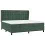 Box spring bed with dark green velvet mattress 200x200 cm by , Beds and slatted bases - Ref: Foro24-3129474, Price: 781,36 €,...