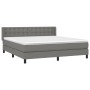Cama box spring con colchón tela gris oscuro 160x200 cm de , Camas y somieres - Ref: Foro24-3130042, Precio: 540,14 €, Descue...