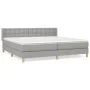 Box spring bed with light gray fabric mattress 160x200 cm by , Beds and slatted bases - Ref: Foro24-3130601, Price: 496,18 €,...