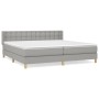 Cama box spring con colchón tela gris claro 160x200 cm de , Camas y somieres - Ref: Foro24-3130601, Precio: 502,68 €, Descuen...