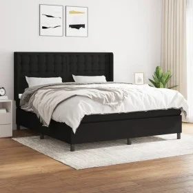 Box spring bed with black fabric mattress 160x200 cm by , Beds and slatted bases - Ref: Foro24-3131763, Price: 594,58 €, Disc...