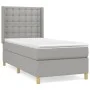 Box spring bed with light gray fabric mattress 80x200 cm by , Beds and slatted bases - Ref: Foro24-3132265, Price: 324,44 €, ...