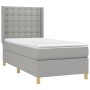 Cama box spring con colchón tela gris claro 80x200 cm de , Camas y somieres - Ref: Foro24-3132265, Precio: 322,19 €, Descuent...
