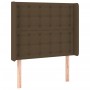 Box spring bed with dark brown fabric mattress 100x200 cm by , Beds and slatted bases - Ref: Foro24-3132292, Price: 367,83 €,...