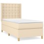 Boxspringbett mit cremefarbener Stoffmatratze 90x190 cm von , Betten und Lattenroste - Ref: Foro24-3132278, Preis: 363,19 €, ...