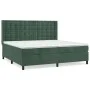 Cama box spring con colchón terciopelo verde oscuro 200x200 cm de , Camas y somieres - Ref: Foro24-3132942, Precio: 715,24 €,...