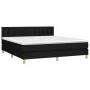 Box spring bed with LED mattress black fabric 160x200 cm by , Beds and slatted bases - Ref: Foro24-3134047, Price: 484,10 €, ...