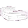 Box spring bed with mattress and LED dark green velvet 140x190cm by , Beds and slatted bases - Ref: Foro24-3134582, Price: 45...