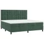 Box spring bed with mattress and LED velvet dark green 200x200cm by , Beds and slatted bases - Ref: Foro24-3136386, Price: 70...
