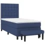 Box spring bed with blue fabric mattress 80x200 cm by , Beds and slatted bases - Ref: Foro24-3136875, Price: 386,93 €, Discou...