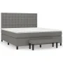 Box spring bed with dark gray fabric mattress 160x200 cm by , Beds and slatted bases - Ref: Foro24-3136926, Price: 644,51 €, ...