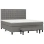 Box spring bed with dark gray fabric mattress 160x200 cm by , Beds and slatted bases - Ref: Foro24-3136926, Price: 644,51 €, ...