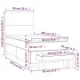 Box spring bed with cream fabric mattress 90x200 cm by , Beds and slatted bases - Ref: Foro24-3136970, Price: 350,28 €, Disco...