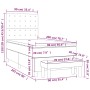 Box spring bed with cream fabric mattress 90x200 cm by , Beds and slatted bases - Ref: Foro24-3137450, Price: 360,73 €, Disco...